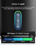 ⁦برو بريز مزيل الرطوبة من اوسمو - ممتص رطوبة صامت وقابل لاعادة الملء للرطوبة والتكثيف في المنزل وغرفة النوم وخزانة الملابس والسيارة - مزيل قوالب الحمام مع قرص قابل لاعادة الملء 700 غرام - اسود⁩ - الصورة ⁦4⁩