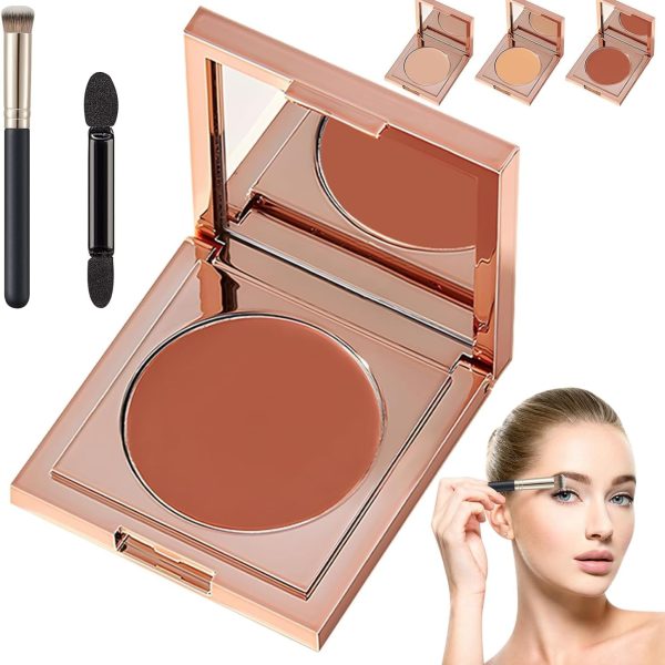 Colored Clay CC Undereye Corrector with Brush, Hydrating Color Corrector for Dark Circles & Under Eye Bags, Conceal & Brighten Dark Circles, Lightweight Under Eye Concealer for Women, Orange