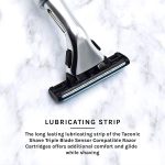 ⁦Taconic Shave's Heavyweight Chrome razor - Compatible with Gillette Sensor Blades - One Sensor Razor Blade Included⁩ - الصورة ⁦5⁩