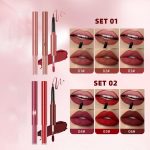 ⁦NALACAL 3PCS Matte Liquid Lipstick and Lip Liner Kit 2-IN-1 Pigmented Lip Gloss and Lip Liner Set Long-Lasting and Waterproof One Step Lips Makeup Kits⁩ - الصورة ⁦3⁩