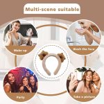 ⁦مجموعة واحدة من ربطات شعر كابيبارا مخملية لطيفة، طوق راس لطيف وناعم لغسل الوجه للنساء، اكسسوارات شعر للحفلات⁩ - الصورة ⁦4⁩