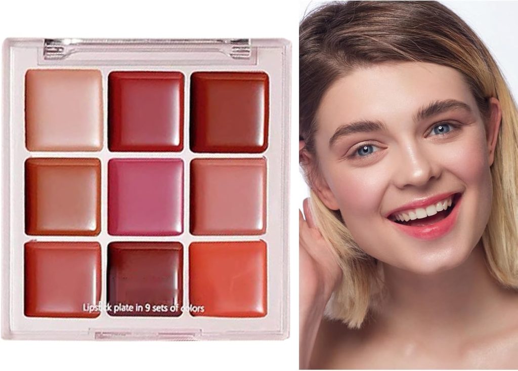 Lipstick Palette,9 Colors Lip Gloss Sets - Waterproof Long-Lasting Plumper Matte Moisturizing for Professional Everyday Wear Party Makeup Teen Girls