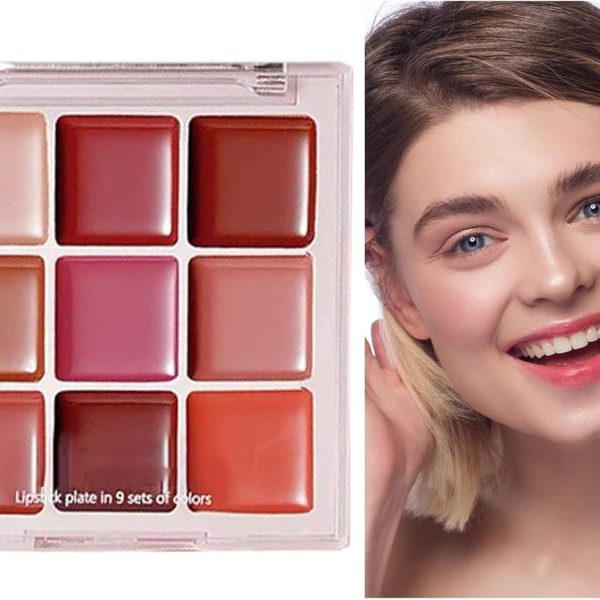 Lipstick Palette,9 Colors Lip Gloss Sets - Waterproof Long-Lasting Plumper Matte Moisturizing for Professional Everyday Wear Party Makeup Teen Girls