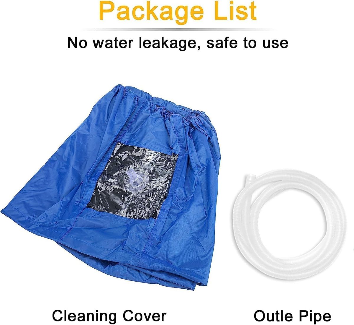 ⁦ZIMTAL Air Conditioning Cleaning Waterproof Cover with Drain Outlet, Protector Dust Washing Bag For Large Size (2P-3P) Wall Mounted AC Service with Pipe.⁩ - الصورة ⁦2⁩