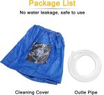⁦ZIMTAL Air Conditioning Cleaning Waterproof Cover with Drain Outlet, Protector Dust Washing Bag For Large Size (2P-3P) Wall Mounted AC Service with Pipe.⁩ - الصورة ⁦2⁩