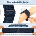 ⁦سوار ساعة رياضي مرن من النايلون متوافق مع ساعة شاومي مي باند 8 و9 برو/ريدمي ووتش 5/4، سوار ساعة رياضي بديل سريع الفك للرجال والنساء من قطعتين من ريلتينج⁩ - الصورة ⁦3⁩