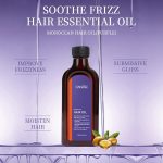 ⁦LBOYLOVE® Moroccan Argan Hair Oil, Purple Hair Essential Oil, Leave Hair Soft & Shiny, Deep Moisturizer, Frizz Control, Split End Repair for Dry & Damaged Hair, Hair Treatment Oil for Dry and Frizzy⁩ - الصورة ⁦3⁩