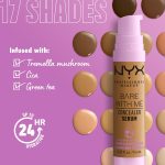 ⁦NYX Professional Makeup Bare with Me Concealer Serum, Hydrating Natural Medium Coverage Concealer For Face & Body,Upto 24Hr Hydration for Skin, Sand, 9.6 ml⁩ - الصورة ⁦5⁩