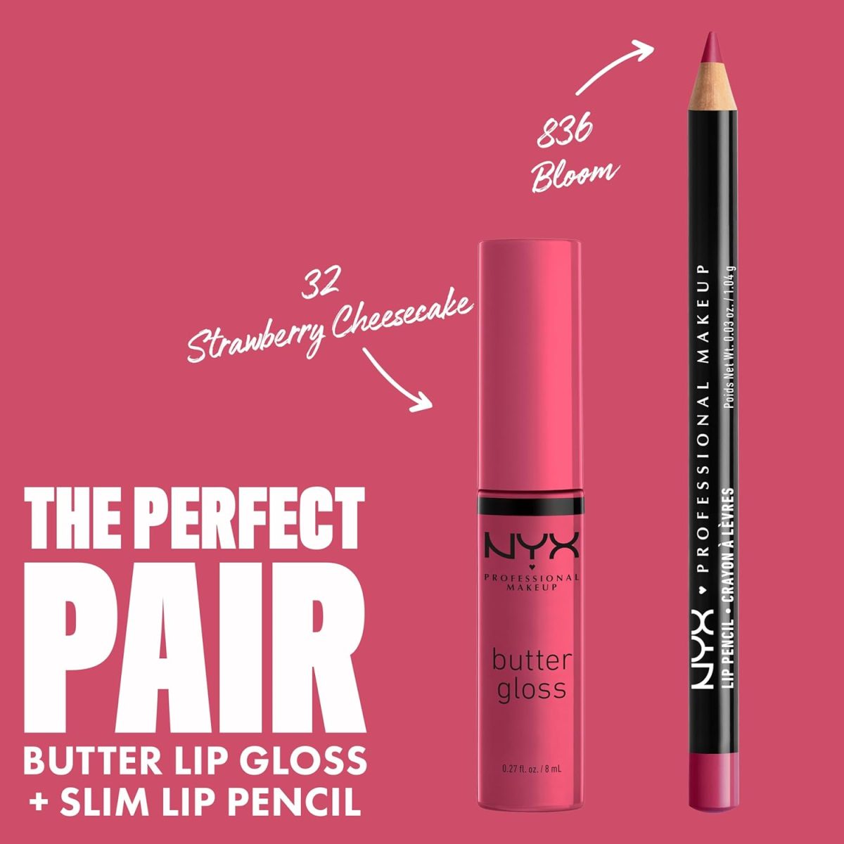 ⁦NYX Professional Makeup Butter Gloss, Strawberry Cheesecake 32⁩ - الصورة ⁦4⁩