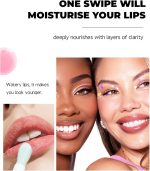 ⁦Fruity Glow Lip Oil Honey Melon Flavor Hydrating Clear Non-Sticky Lip Gloss for Dry Makeup Base Lipstick Make Up Lipgloss Gloss (Apple Flavor Lip Oil)⁩ - الصورة ⁦5⁩