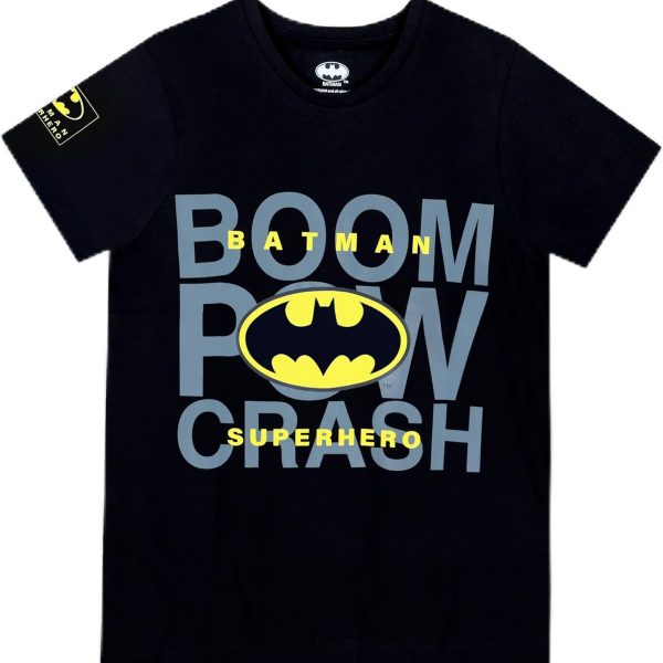 Warner Bros Boys Warner Bros. Batman Kids Boys Short Sleeves 100% Cotton T-Shirt Western (pack of 1)