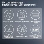 ⁦Saraele Nose Hair Trimmer for Men Nose Trimmer for Men Full Body Washable Grooming Set Six-In-One Grooming Set Waterproof Smart Digital Display Portable and Compact to Solve Your Hair Problems⁩ - الصورة ⁦5⁩