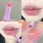 ⁦3 Colors Jelly Lipstick, Tinted Lip Gloss Heart Shape Lip Stain, Mirror Hydrating Jelly Love Lipstick, Long Lasting Moisturizing Tinted Lip Balm, Non-sticky (A)⁩ - الصورة ⁦2⁩