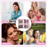 ⁦378Pcs DIY Eyelash Extension Kit, D Curl Lash Clusters Kit, Lash Extension Kit 8-16mm Cluster Eyelash Extensions, with Lash Bond and Seal and Lash Tweezers DIY at Home (DIY Jms007+ Glue Suit)⁩ - الصورة ⁦8⁩