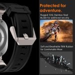 ⁦Compatible Galaxy Watch Ultra Bands 47mm for Men, Sport Band with Durable Armor Design, Silicone Rubber Strap with Stainless Steel Metal Connector, Military Rugged Galaxy Watch 7 Ultra Bands⁩ - الصورة ⁦7⁩