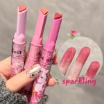 ⁦3 Colors Jelly Lipstick, Tinted Lip Gloss Heart Shape Lip Stain, Mirror Hydrating Jelly Love Lipstick, Long Lasting Moisturizing Tinted Lip Balm, Non-sticky (A)⁩ - الصورة ⁦7⁩