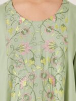 ⁦فستان ماكسي مطرز بأكمام واسعة شكل جرس للبنات من ستايلي⁩ - الصورة ⁦4⁩