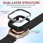 ⁦KASTWAVE Matte Metal Case Compatible with Apple Watch Ultra 49mm, Dual-Layer Design, Max Anti-Scratch & Military-Grade Protective Bumper, Watch Case for iWatch 49mm⁩ - الصورة ⁦2⁩