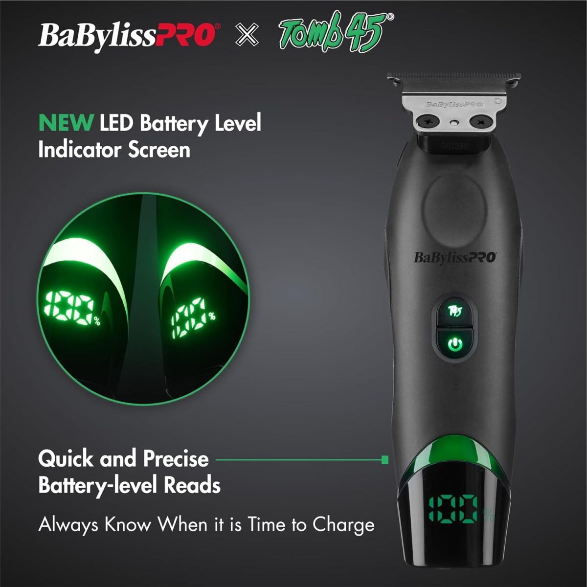 ⁦BaBylissPRO x Tomb45 Wireless-Charging Hair Trimmer for Men⁩ - الصورة ⁦4⁩