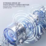 ⁦مجفف شعر قابل للطي للمنزل وصالونات السفر، مجفف شعر محمول 1200 واط بتقنية ايونية، اداة تصفيف الشعر الاحترافية مع اعدادين للسرعة، تحكم ايوني في التجعد⁩ - الصورة ⁦4⁩