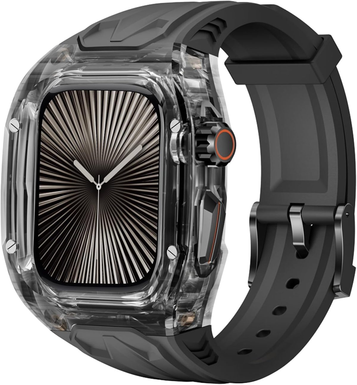 Rugged Case & Band for Apple Watch 46mm - Shockproof TPU Strap with PC Bumper, Compatible with Ultra 2/Series 10/9/8/7/6/SE/5/4 (Men/Women)