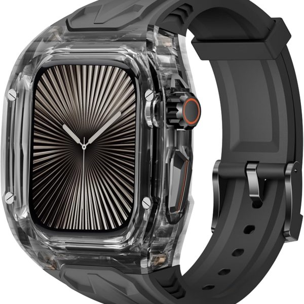 Rugged Case & Band for Apple Watch 46mm - Shockproof TPU Strap with PC Bumper, Compatible with Ultra 2/Series 10/9/8/7/6/SE/5/4 (Men/Women)