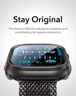 ⁦ESR for Apple Watch Ultra 3/2/1 Case with Screen Protector 49mm (2025/2024/2023/2022), Military Grade Protection, Aluminum Alloy Case with 2 Pack Armorite Glass Protector Set, Stay Original, Black⁩ - الصورة ⁦5⁩