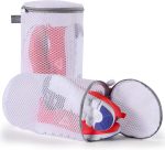 Kimmama Shoe Washing Machine Bag, Laundry Bags Mesh Wash Bags, Net Washer Sack with Zipper, Dryer Pouch for Cleaning and Drying Footwear, Sneaker, Trainers, Plimsolls, Slippers, Gym, Running, Tennis