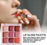 ⁦Lipstick Palette,9 Colors Lip Gloss Sets - Waterproof Long-Lasting Plumper Matte Moisturizing for Professional Everyday Wear Party Makeup Teen Girls⁩ - الصورة ⁦2⁩