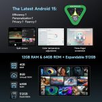 ⁦تابلت اندرويد 15 صغير 8.7 انش، معدل تحديث عالي 90 هرتز، خفيف الوزن اي بلاي 60 ميني يدعم شبكة الجيل الرابع 4G ال تي اي وGPS، ثماني النواة T606، بذاكرة داخلية 512 جيجا بايت + 64 جيجايايت + 12 جيجابايت⁩ - الصورة ⁦3⁩