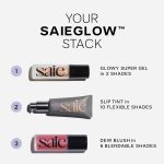 ⁦Saie Dew Blush Blendable Liquid Cheek Flush Cutie Warm Dusty Rose⁩ - الصورة ⁦7⁩