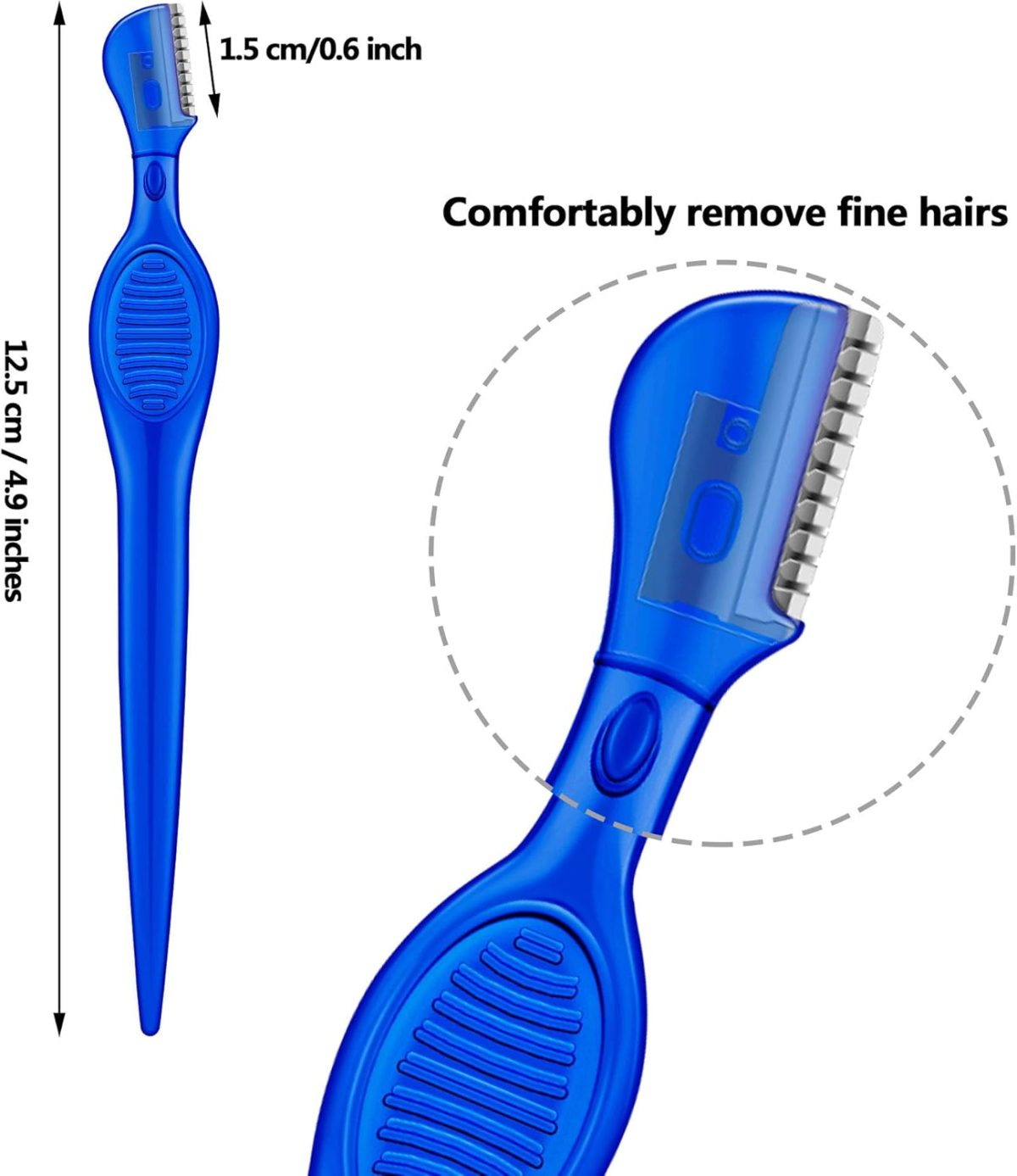 ⁦Mudder 28 Pcs Eyebrow Razor Knife Shaver Trimmer Shaver Multipurpose Exfoliating Tool Facial Hair Removal for Women Valentine‘s Day Giving(Assorted Colors)⁩ - الصورة ⁦2⁩