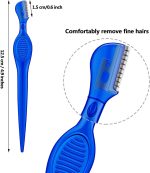 ⁦Mudder 28 Pcs Eyebrow Razor Knife Shaver Trimmer Shaver Multipurpose Exfoliating Tool Facial Hair Removal for Women Valentine‘s Day Giving(Assorted Colors)⁩ - الصورة ⁦2⁩