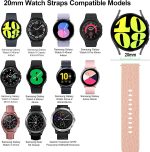 ⁦KEYSJEFF 20mm Watch Strap Compatible with Galaxy Watch 7/6 Strap/Watch 6 classic Bands/Galaxy Watch 4/5 Strap 44mm 40mm, soft Silicone Pattern Engraved Strap for GT 3 42mm Women Men⁩ - الصورة ⁦7⁩