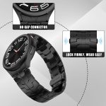 ⁦XMUXI Compatible with Samsung Galaxy Watch 6 Classic Band 43mm 47mm, No Gaps Galaxy Watch 5 Pro 45mm Galaxy Watch 7/6/5/4 40mm 44mm Samsung Watch 4 Classic Stainless Steel Metal Band⁩ - الصورة ⁦5⁩