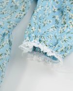 ⁦زي تنكري مستوحى من العصور القديمة للبنات، فستان براري بأكمام طويلة مزين بنمط زهور بتصميم مستوحى من الحقبة الاستعمارية للبنات بلون بينك من نووكي⁩ - الصورة ⁦8⁩