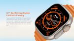 ⁦RIVERSONG Motive 5T Calling Smart Watch, 2.1 Inch Touch Display, Multisports Modes, 24h Health Management, AI Voice Assistant, Waterproof Watch for Android-iPhone iOS, Titanium + Orange Strap⁩ - الصورة ⁦2⁩