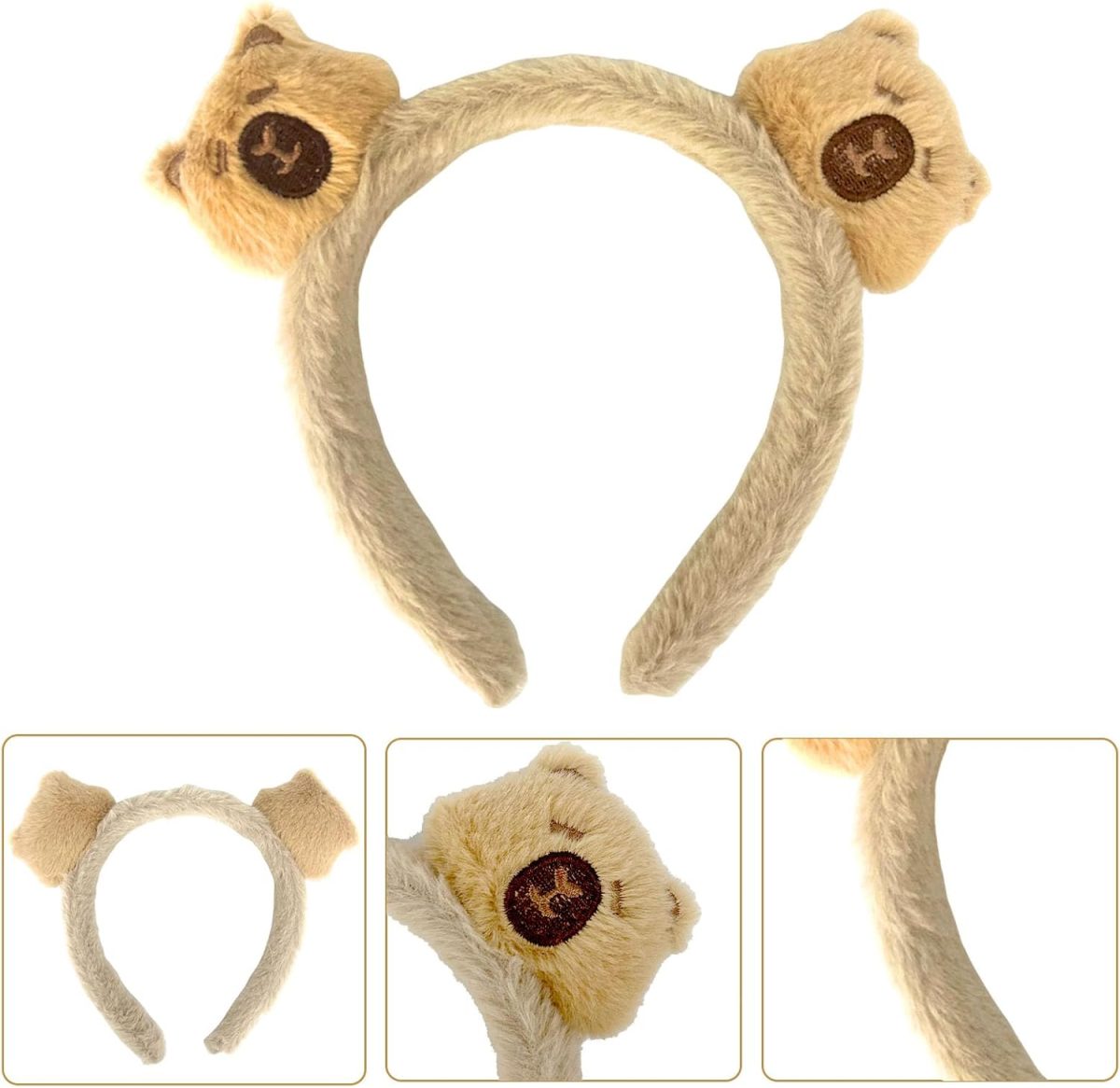 ⁦Hair Hoop, 1 Pcs Capybara Headwear, Face Wash Headband, Makeup Headbands, Women Cartoon Cute Creative Hair Accessories for Washing Face Shower Sports Beauty Skincare⁩ - الصورة ⁦4⁩