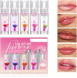 مجموعة زيت شفاه مرطب، ملمع شفاه يدوم طويلا، مرطب شفاه شفاف، احمر شفاه سائل لامع غير لاصق، مجموعة العناية بالشفاه - الصورة 8