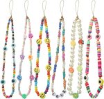 6 قطع من حبل الهاتف للفتيات والنساء، سلسلة ساحرة للهاتف المحمول مع حزام حبل كاميرا