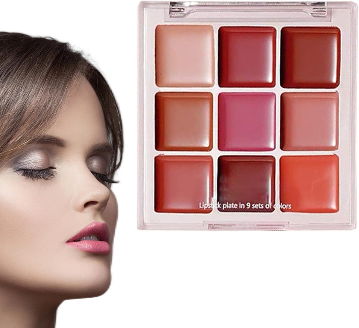⁦Lipstick Palette,9 Colors Lip Gloss Sets - Waterproof Long-Lasting Plumper Matte Moisturizing for Professional Everyday Wear Party Makeup Teen Girls⁩ - الصورة ⁦8⁩