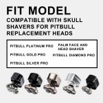 ⁦12 PACKS Head Shaver Replacement Heads Compatible with Skull Shaver Pitbull Gold PRO, Pitbull Silver PRO, Palm, Pitbull Platinum PRO, Electric Razor Replacement head for Superior Shaving⁩ - الصورة ⁦5⁩