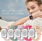 ⁦KEYSJEFF Silicone Straps for Apple Watch Strap Series 9 45mm 41mm 44mm 40mm 49mm for Iwatch Ultra Series 9/8/7/6/5/4/SE Pattern Engraved Band Women Men⁩ - الصورة ⁦3⁩