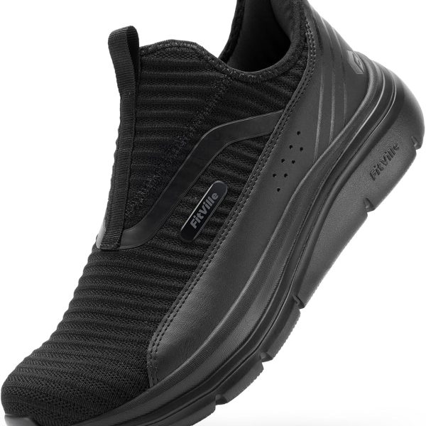 حذاء رياضي ستبيز V2 للمشي بتصميم واسع سهل الارتداء مع دعم لقوس القدم بدون أربطة لتخفيف آلام القدم للرجال، من فيتفيل