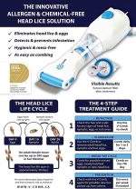 ⁦Mumoo Bear The Innovative, Allergy and Chemical Free Head Lice Treatment - Head Lice Comb - Out Performs Other Head Lice Combs and Lice Shampoo - Removes Lice and Eggs, Blue, mb-l01⁩ - الصورة ⁦3⁩