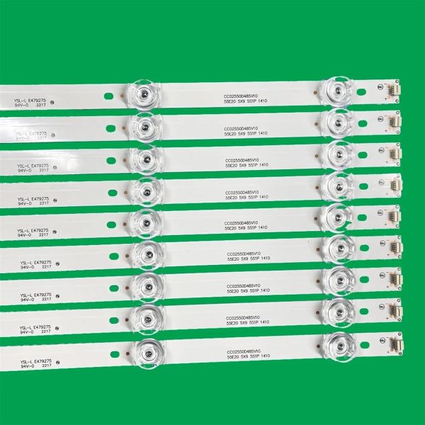 ZHLHLZ LED Backlight strip for CC02550D485V10 55E20 5X9 5S1P 1410 For De/x.p U55E9000Q U55E9100Q K55S U55W LED55UA8100 QT55I90ID TI5511DLEDDS