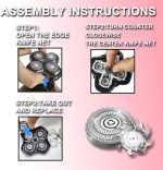 ⁦12 PACKS Head Shaver Replacement Heads Compatible with Skull Shaver Pitbull Gold PRO, Pitbull Silver PRO, Palm, Pitbull Platinum PRO, Electric Razor Replacement head for Superior Shaving⁩ - الصورة ⁦6⁩