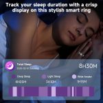 ⁦YelaJoy Smart Ring, Waterproof Health Tracker, 19MM Fitness Tracker Ring with Heart Rate Monitor,Sleep Tracker,Step Counter,Gesture Control, Compatible with IOS, Android, Black⁩ - الصورة ⁦4⁩