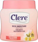 كريم للجسم من كلير لتنعيم وترطيب البشرة العادية والجافة، برائحة المسك وغني بالجلسرين وفيتامين E و A، 500 مل
