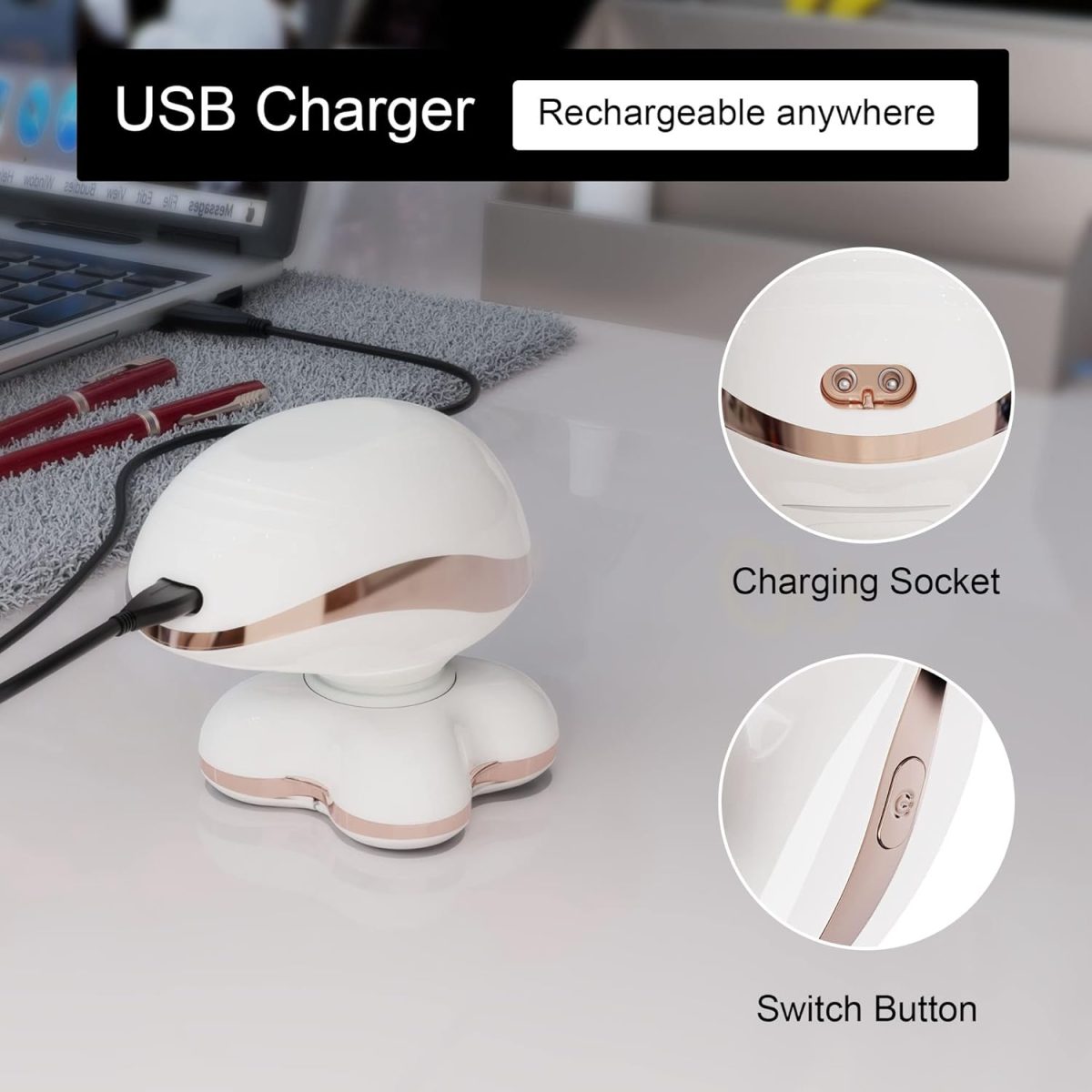 ⁦VIMC Electric Razors for Womens, Best Shaver for Women, Rechargeable Trimmer with Detachable Head for Women's Legs, Bikini, Face, Lips Hairs, Cordless Wet Dry Facial Hair Removal for Women⁩ - الصورة ⁦5⁩